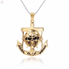 Rectangle Charms Gothic Gold Plated Stainless Steel Pendant Jewelry